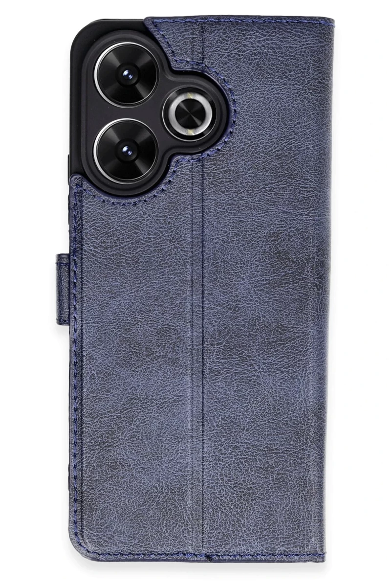Xiaomi Redmi 13 4G Uyumlu Kılıf Trend S Plus Kapaklı Kılıf - Lacivert