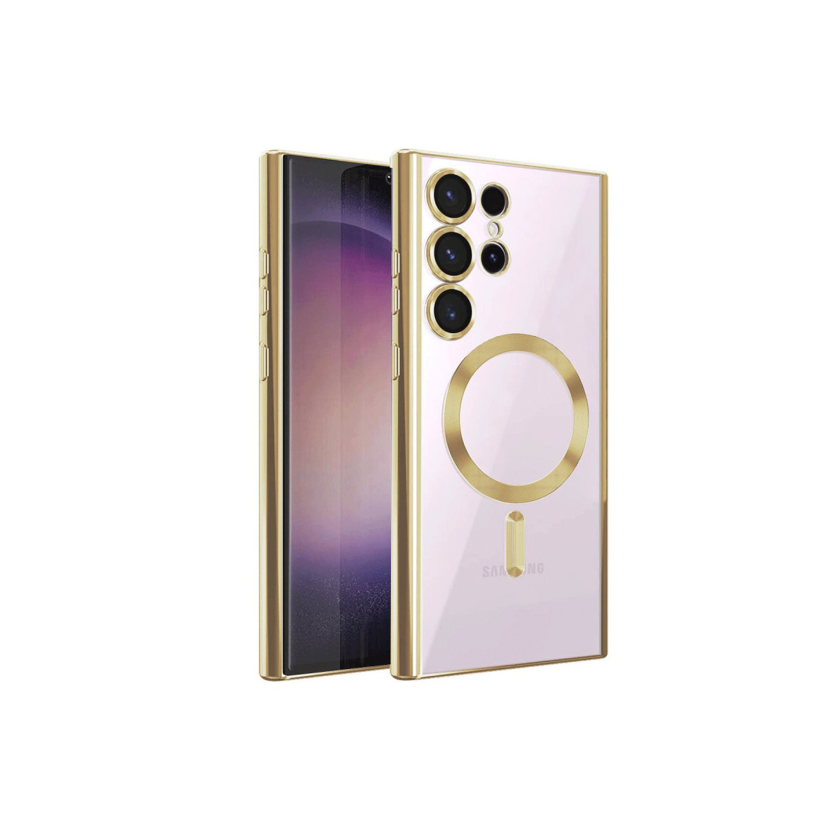 Galaxy S22 Ultra Kılıf Kross Magneticsafe Kapak - Gold