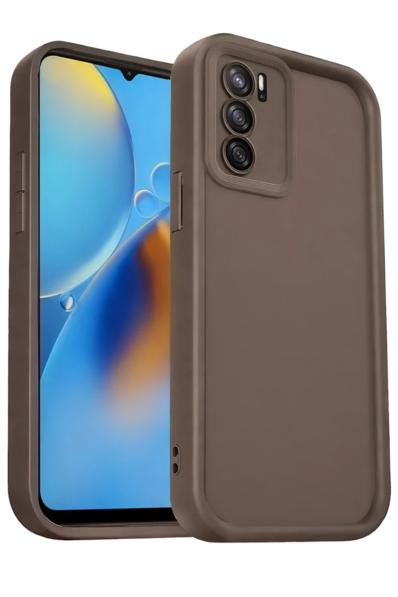 Oppo A16 Uyumlu Kılıf Viera Silikon - Kahverengi