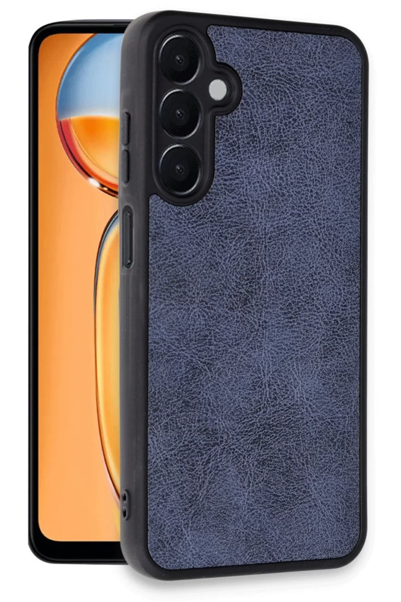 Samsung Galaxy A36 Uyumlu Kılıf Aras Deri Kapak - Lacivert
