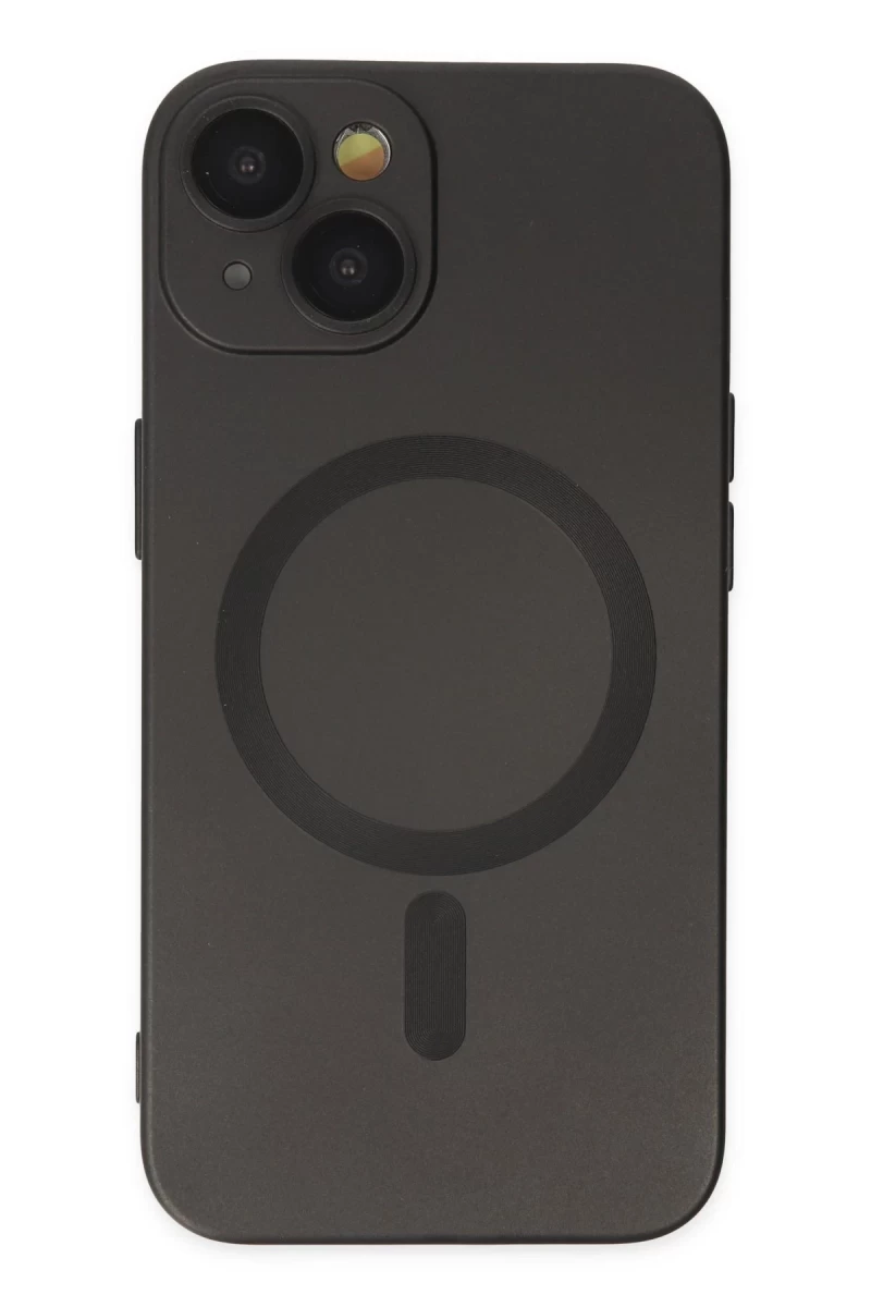 Apple iPhone 14 Plus Uyumlu Kılıf Moshi Lens Magneticsafe Silikon - Siyah