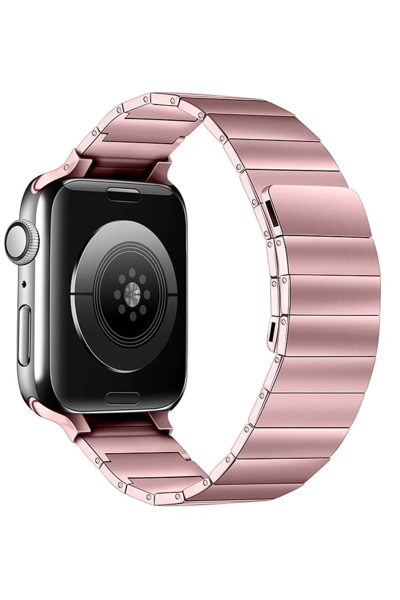 Apple Watch 38mm Uyumlu KR404 Huks Kordon - Rose Gold