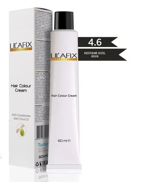 Lilafix Krem Profesyonel Tüp Saç Boyası 60ml - 4.6 Kestane Kızıl