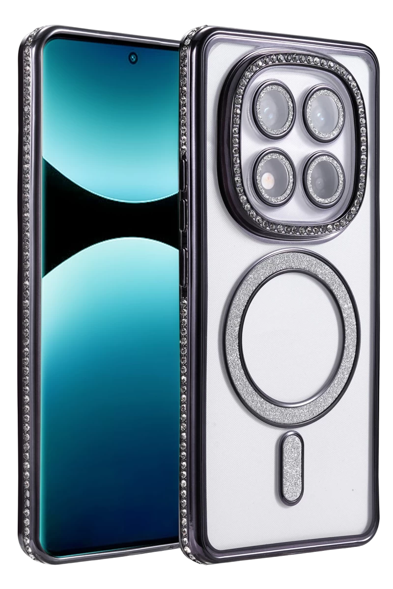 Xiaomi Redmi Note 15 Pro 5G Uyumlu Joke Simli Magneticsafe Kılıf - Siyah