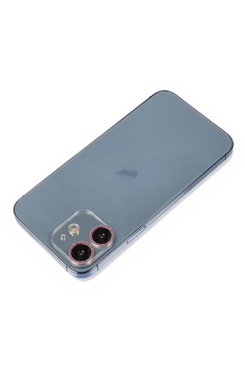Apple iPhone 12 Mini Uyumlu Shine Kamera Lens Koruma Cam - Pembe