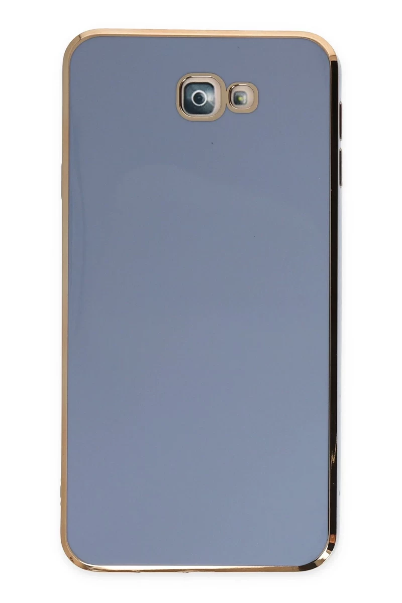 Samsung Galaxy J7 Prime Uyumlu Kılıf Volet Silikon - Mavi