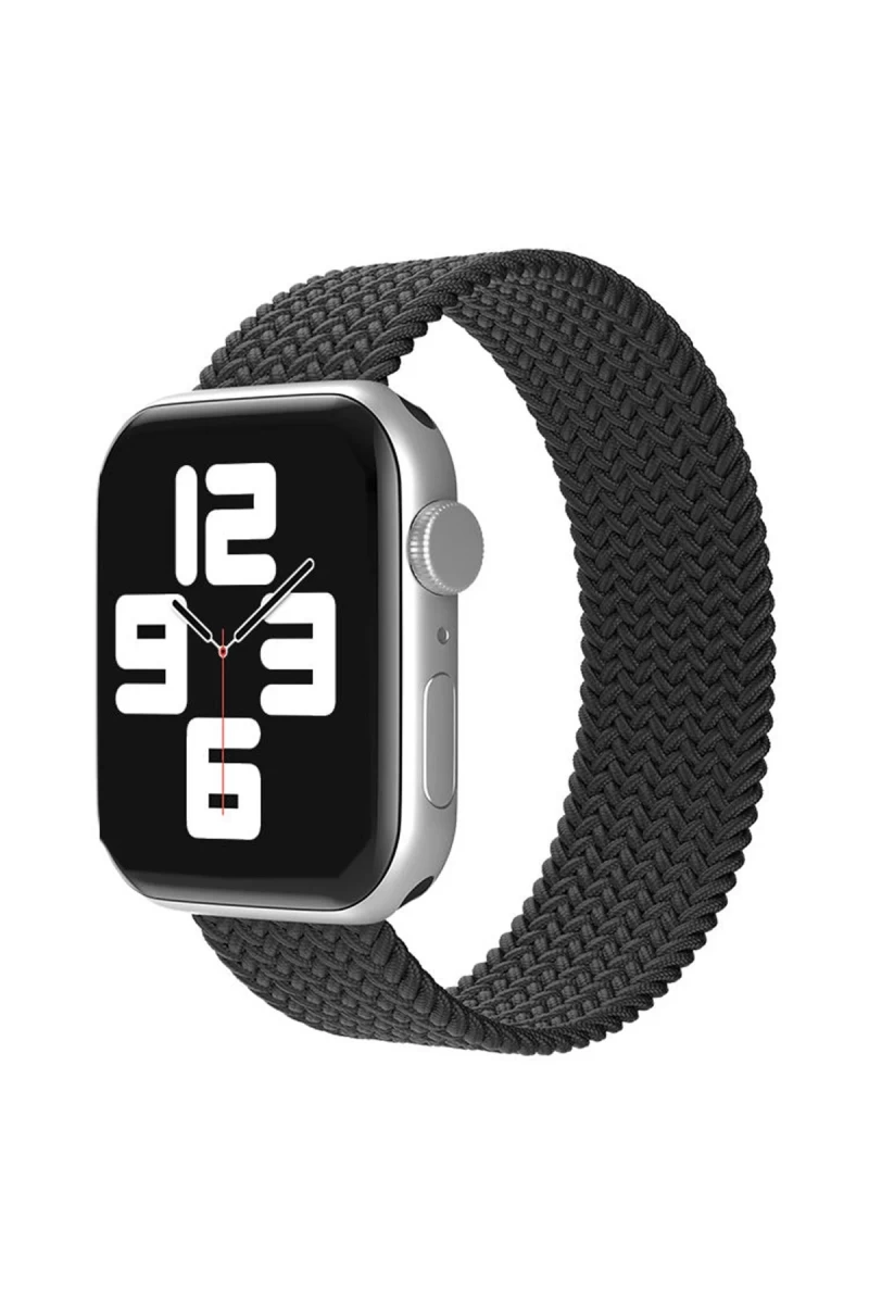 Apple Watch 38mm Uyumlu Ayarlı Solo Silikon Kordon - Siyah