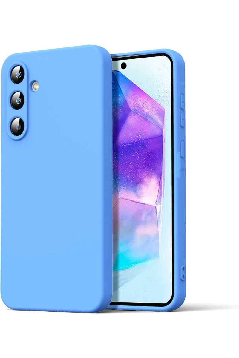 Samsung Galaxy A16 5G Uyumlu Kılıf Nano içi Kadife Silikon - Mavi