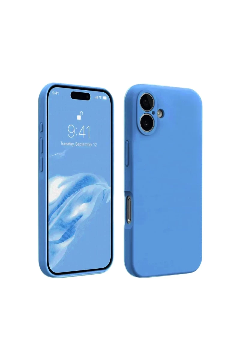 Apple iPhone 16 Plus Uyumlu Kılıf First Silikon - Mavi
