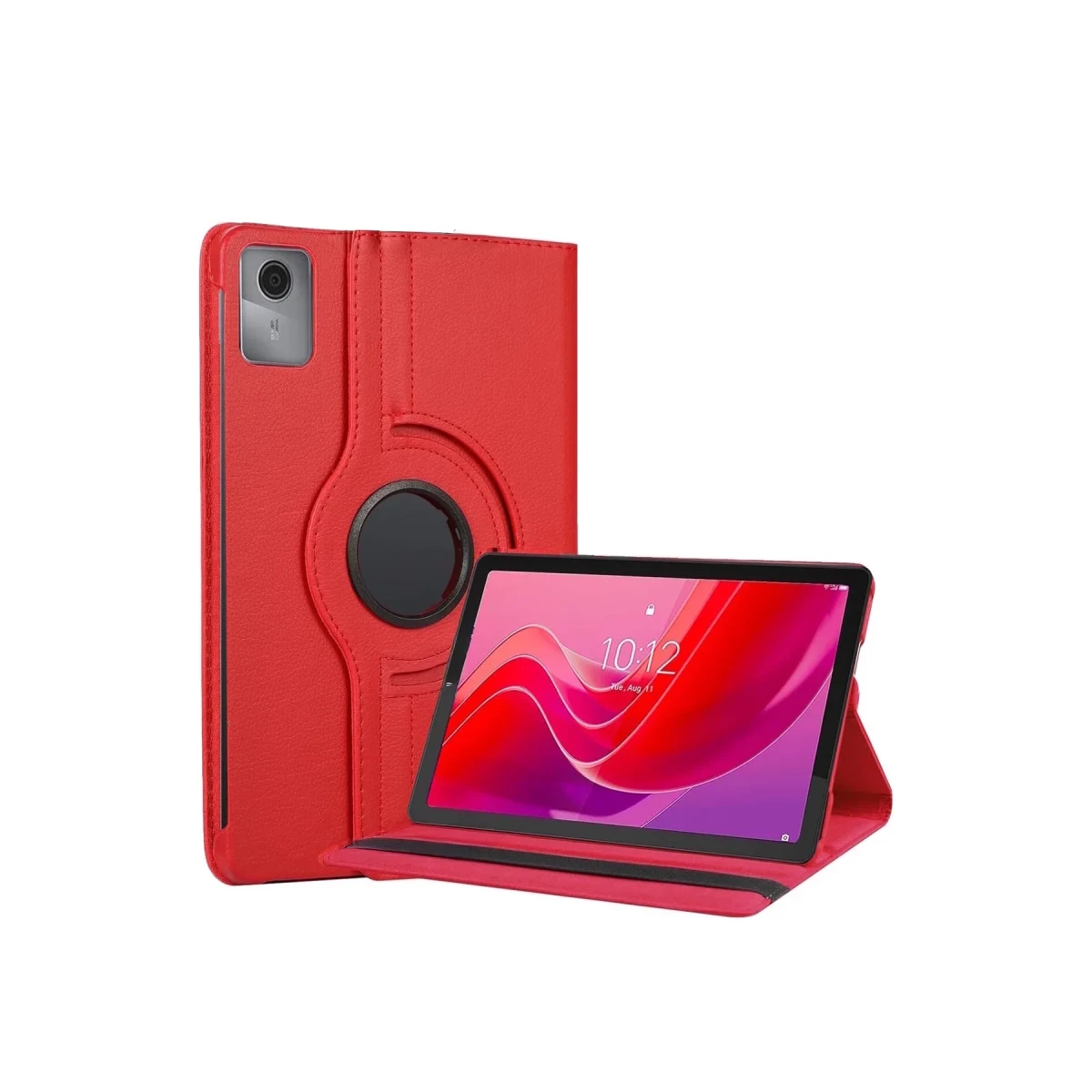 Lenovo Tab M11 TB330FU 360 Tablet Deri Kılıf - Kırmızı