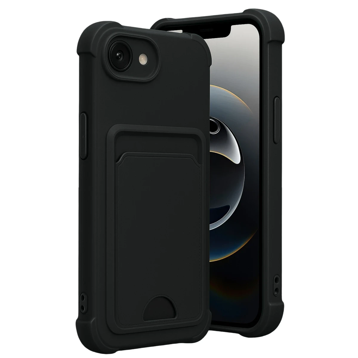 Apple iPhone 16E Kelvin Kartvizitli Silikon - Siyah