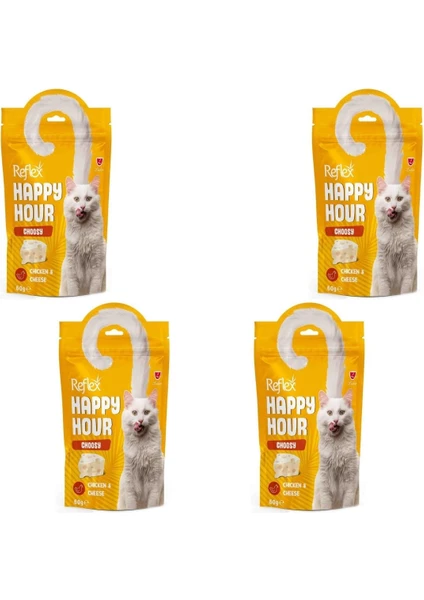 Reflex Happy Hour Choosy Seçici Kediler İçin Ödül Maması (4 x 60g)