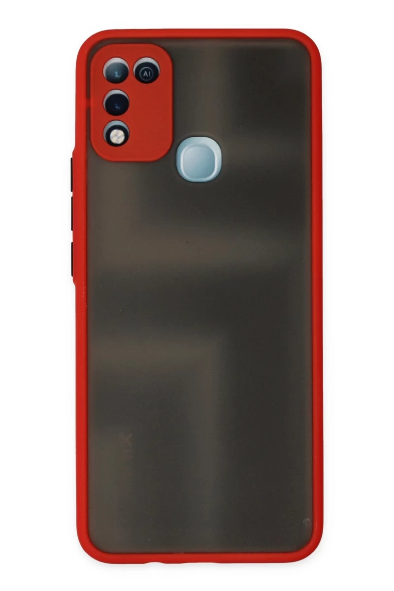 İnfinix Hot 10 Play Uyumlu Kılıf Montreal Silikon Kapak - Kırmızı