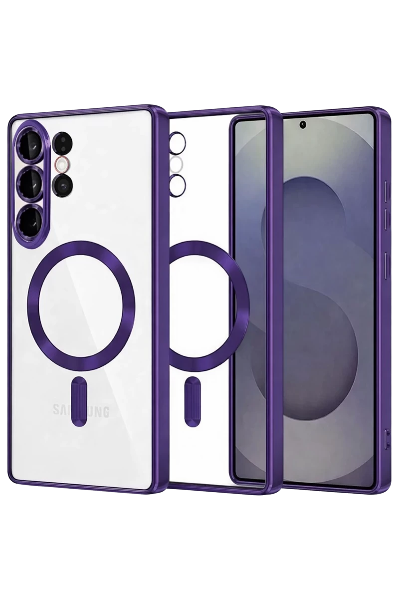 Samsung Galaxy S26 Ultra Uyumlu Kross Magneticsafe Kapak - Mor