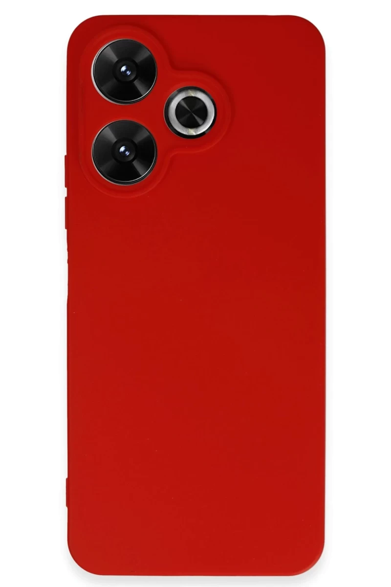 Xiaomi Redmi 13 4G Uyumlu Kılıf First Silikon - Kırmızı