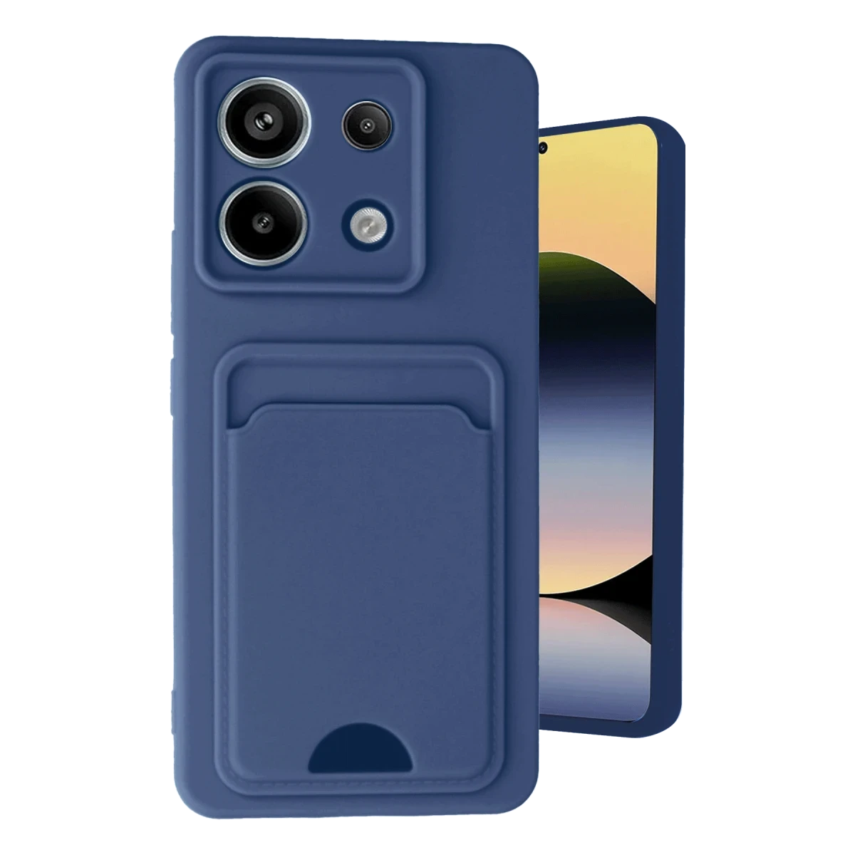 Xiaomi Redmi Note 13 Pro 5G Kılıf Kelvin Kartvizitli Silikon - Lacivert