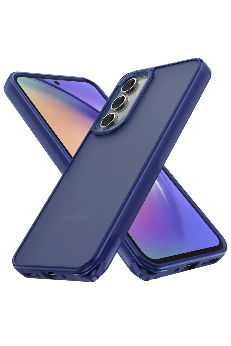 Samsung Galaxy A14 4G Uyumlu Kılıf Elegant Kapak - Lacivert