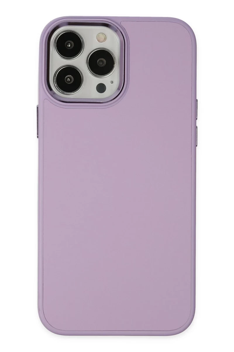 Apple iPhone 13 Pro Uyumlu Kılıf Asya Deri Silikon - Lila