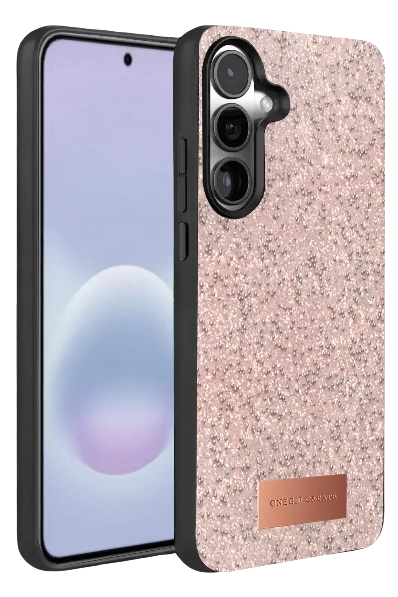 Galaxy A57 5G Bright Simli Kapak - Pembe