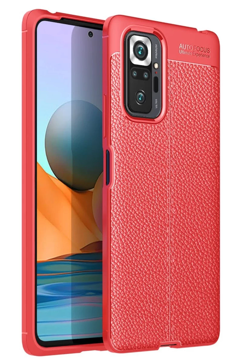 Xiaomi Redmi Note 10 Pro Uyumlu Kılıf Auto Focus Kapak - Kırmızı