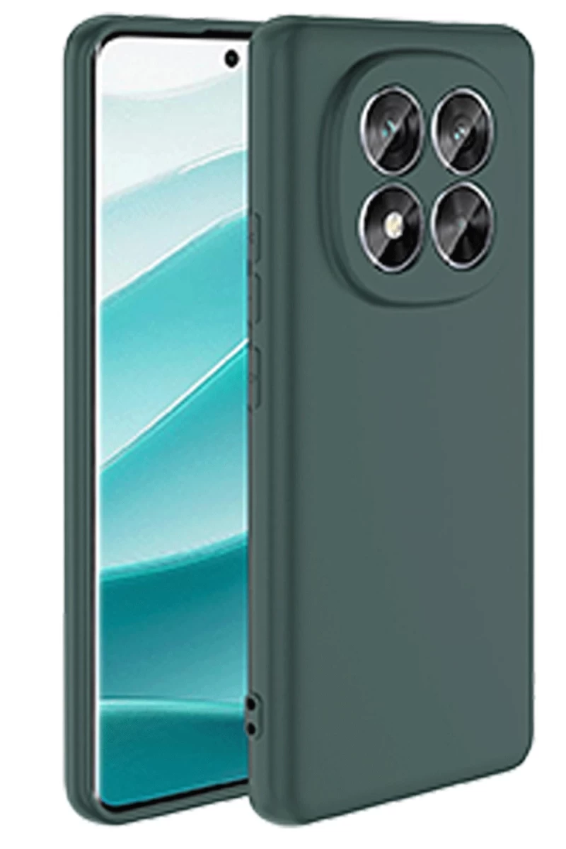 Xiaomi Redmi Note 14 Pro 4G Uyumlu Kılıf First Silikon - Koyu Yeşil