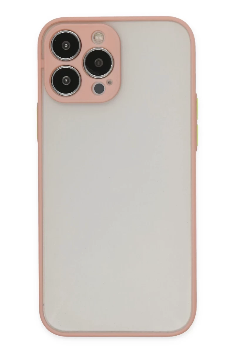 Apple iPhone 13 Pro Max Uyumlu Kılıf Montreal Silikon Kapak - Pembe