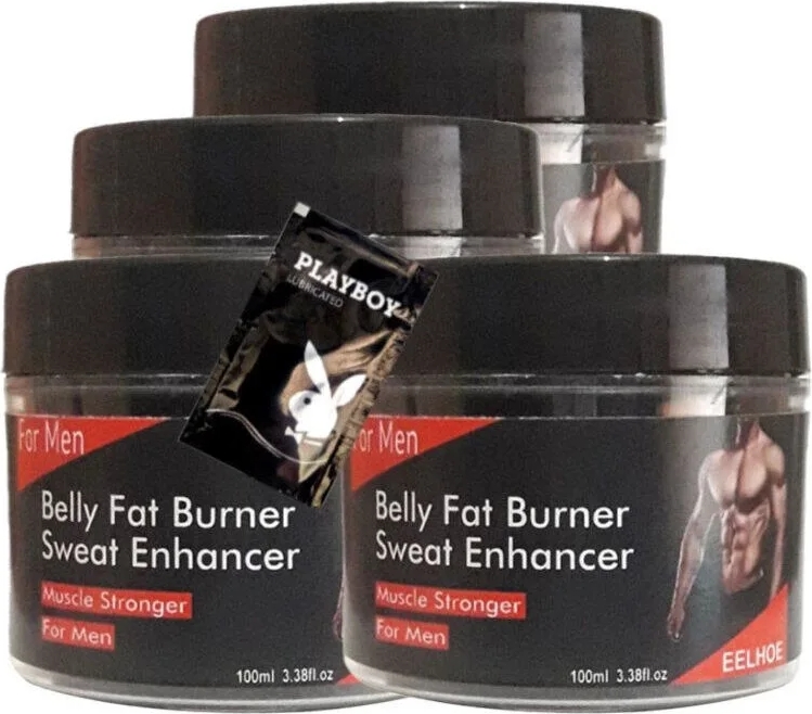Belly Fatburner Eritmek Için Masaj Bakım Kremi 4X100 Ml+1 Adet Jel ile