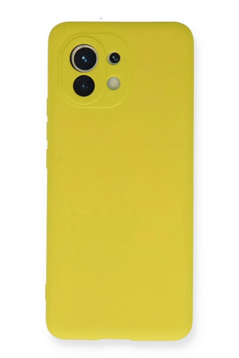 Xiaomi Mi 11 Uyumlu Kılıf Nano içi Kadife Silikon - Sarı