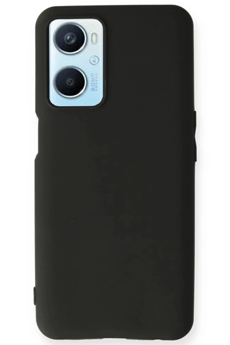 Oppo A96 Uyumlu Kılıf First Silikon - Siyah