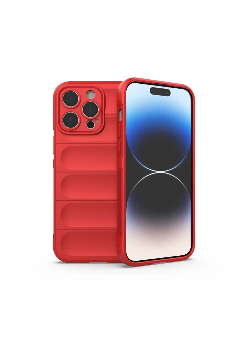 Apple iPhone 15 Pro Uyumlu Kılıf Optimum Silikon - Kırmızı