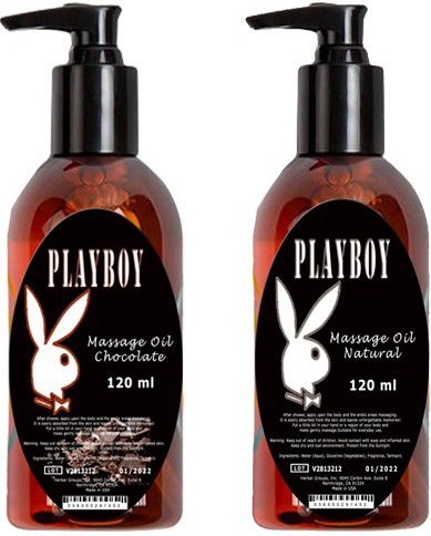 Playboy Massage Oil Chocolate And Natural FRAGRANCES120 ml Çikolata Kokulu ve Kokusuz Vücut Masaj Ya