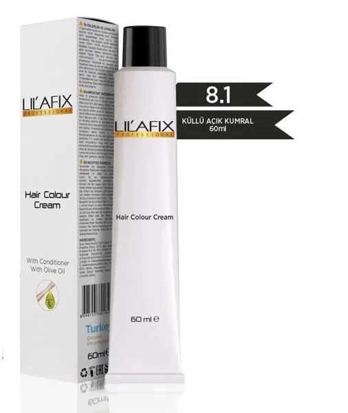 Lilafix Krem Profesyonel Tüp Saç Boyası 60ml - 8.1 Küllü Açık Kumral