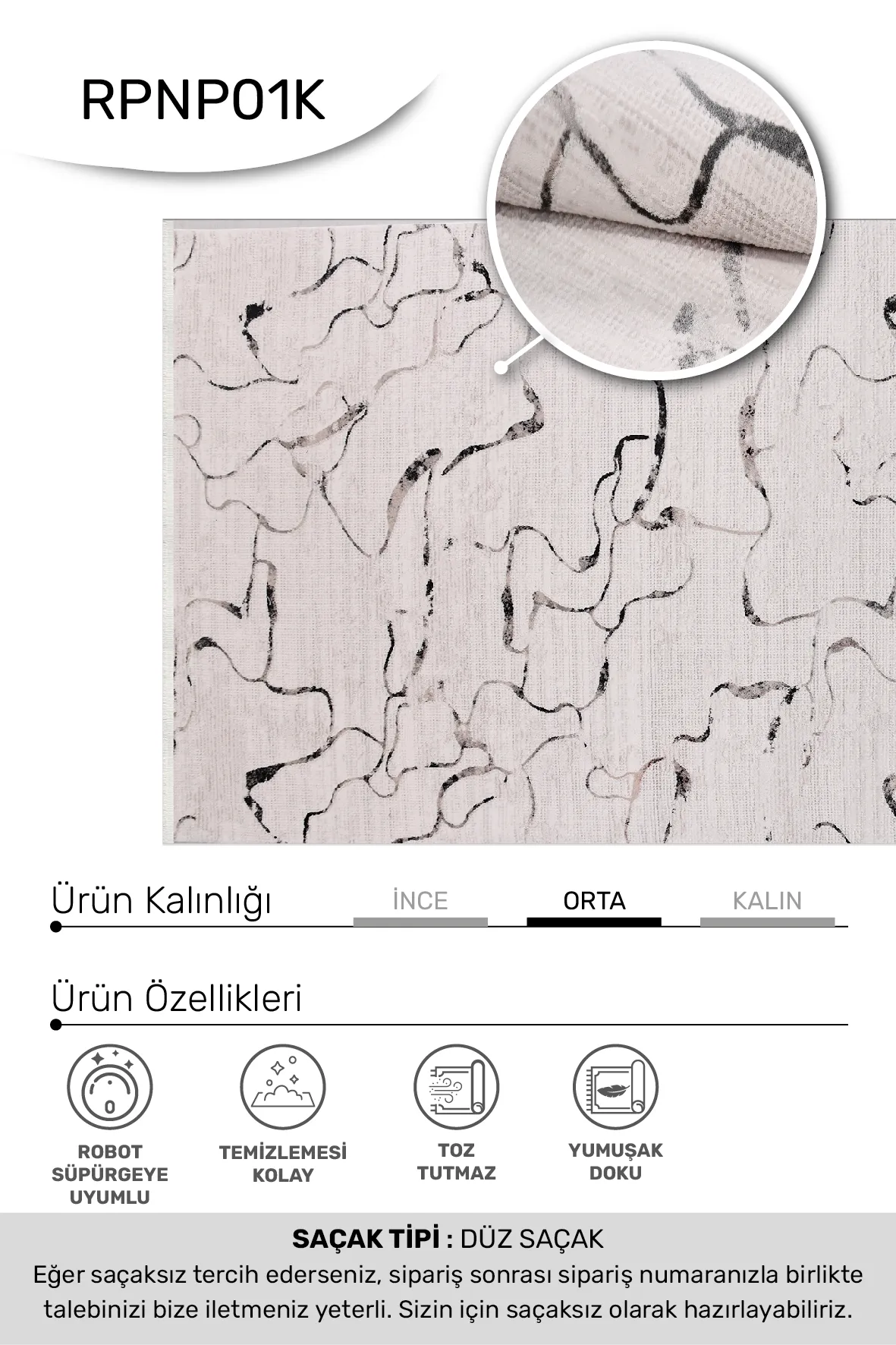 YoudayHomeCollection BONAPARTE Model Oturma Odası Halısı · EBAT: 100X250