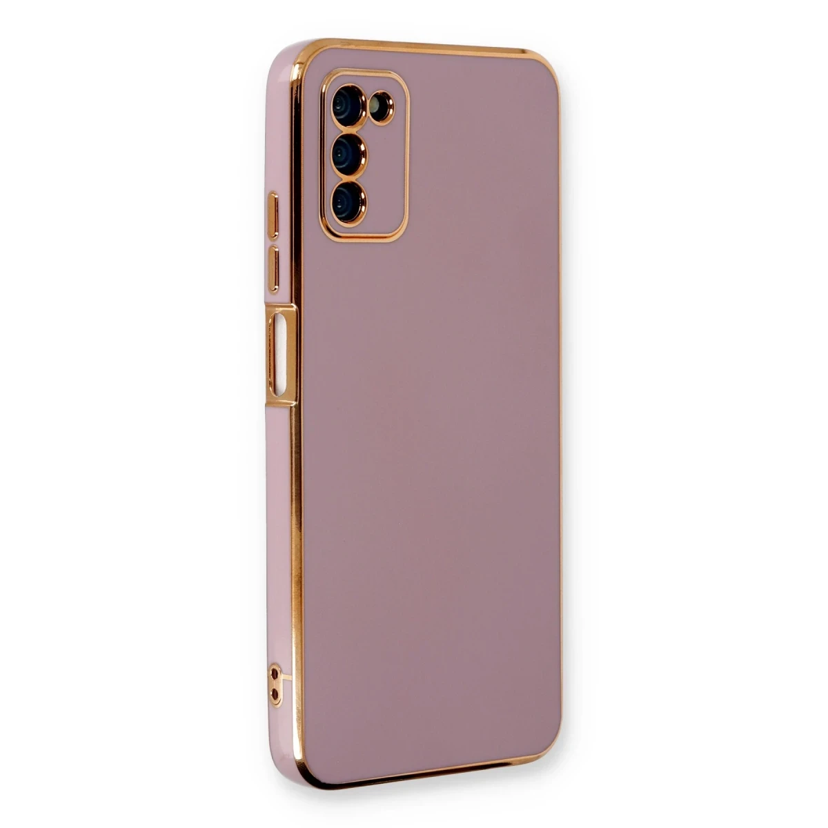 Samsung Galaxy A03S Kılıf Volet Silikon - Mor