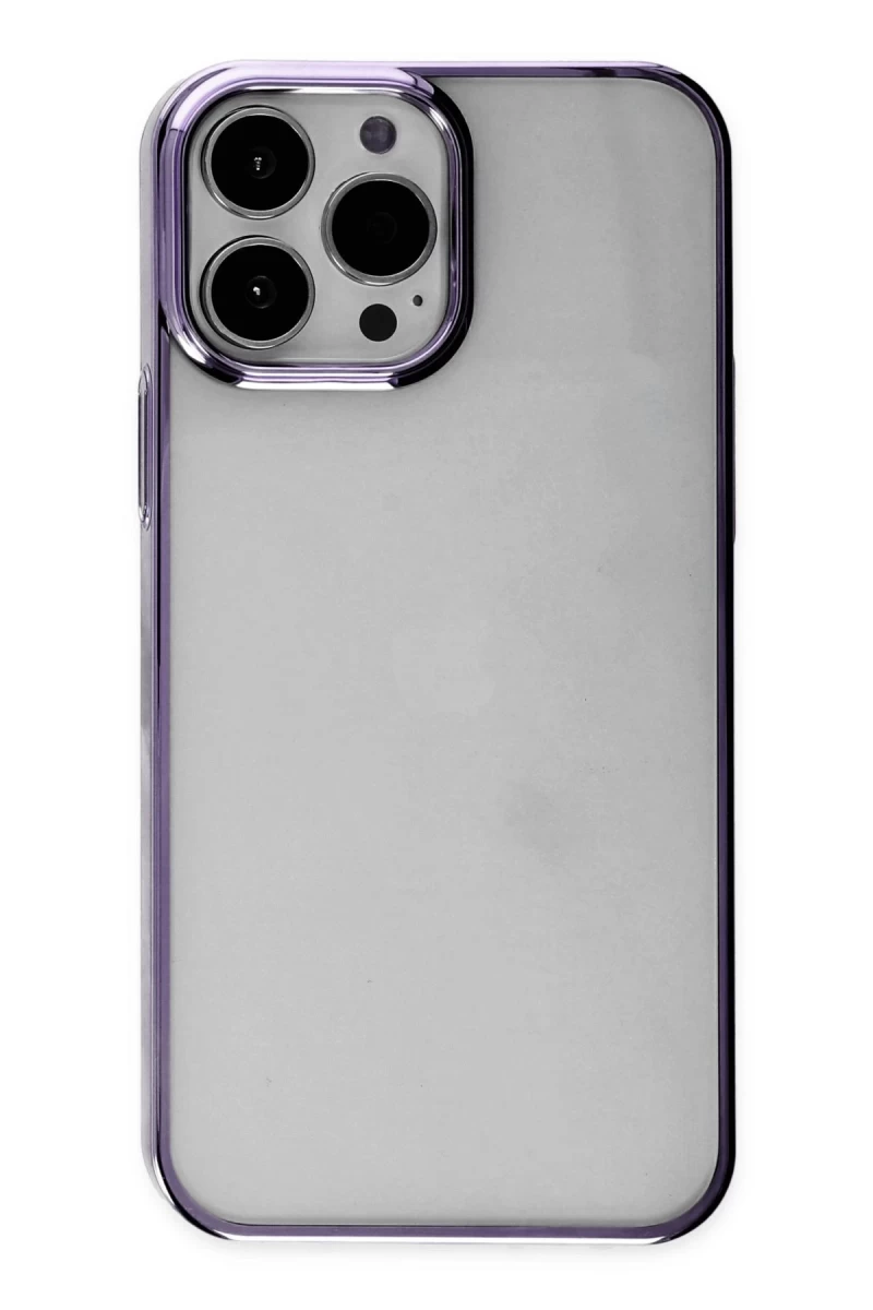 Apple iPhone 13 Pro Max Uyumlu Kılıf Element Silikon - Mor