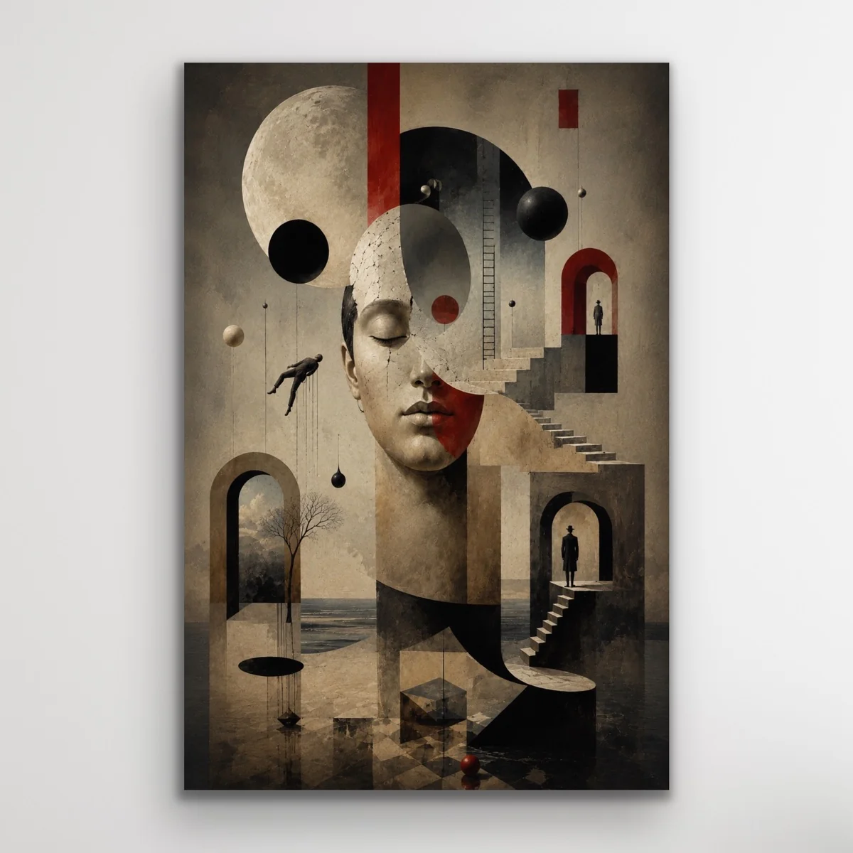 Karışık Rüyalar Soyut Kanvas Tablo 60X90 CM
