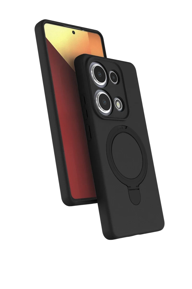 Xiaomi Redmi Note 13 Pro 4G Uyumlu Regal Magsafe Standlı Kapak - Siyah