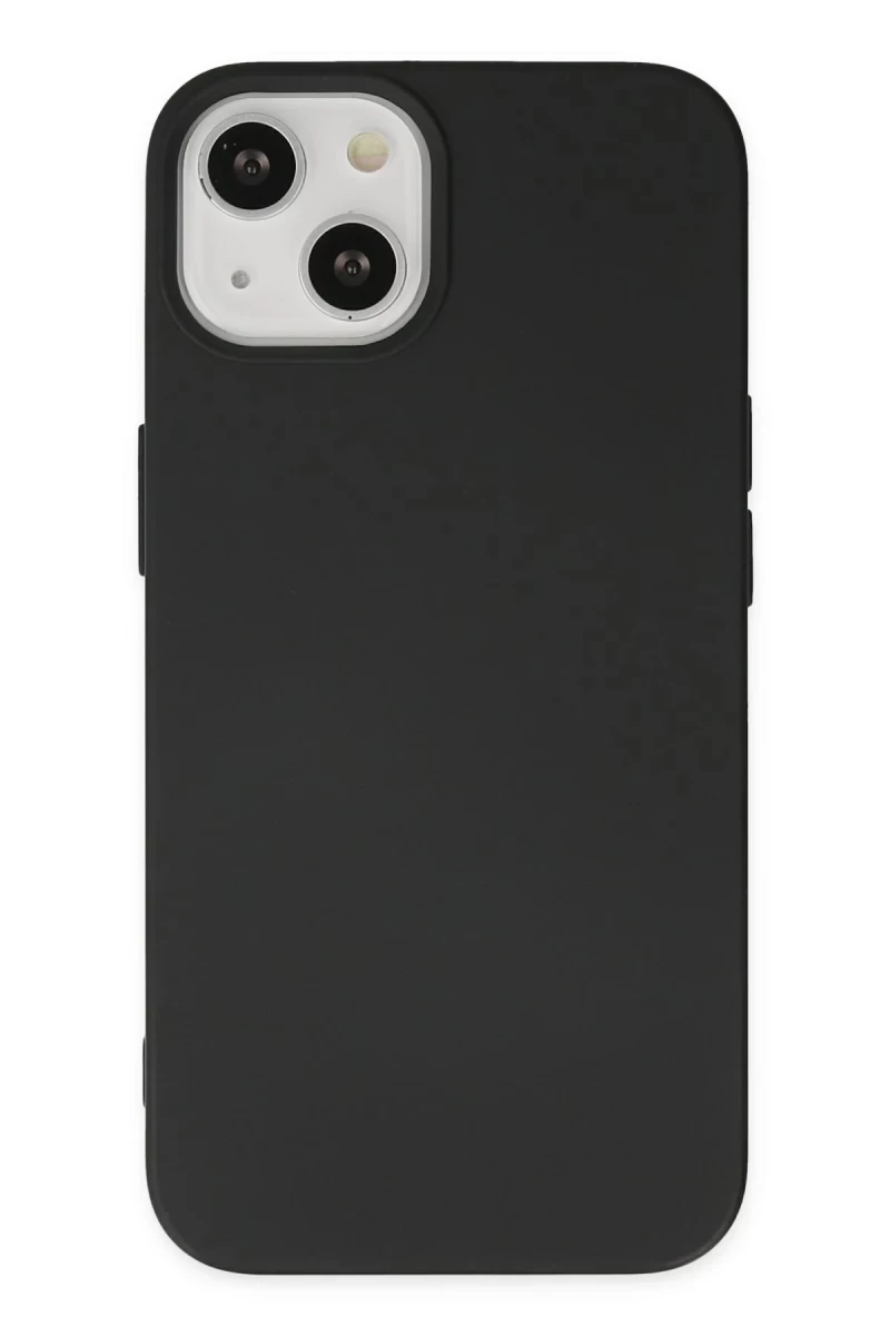 Apple iPhone 14 Uyumlu Kılıf Nano içi Kadife Silikon - Siyah