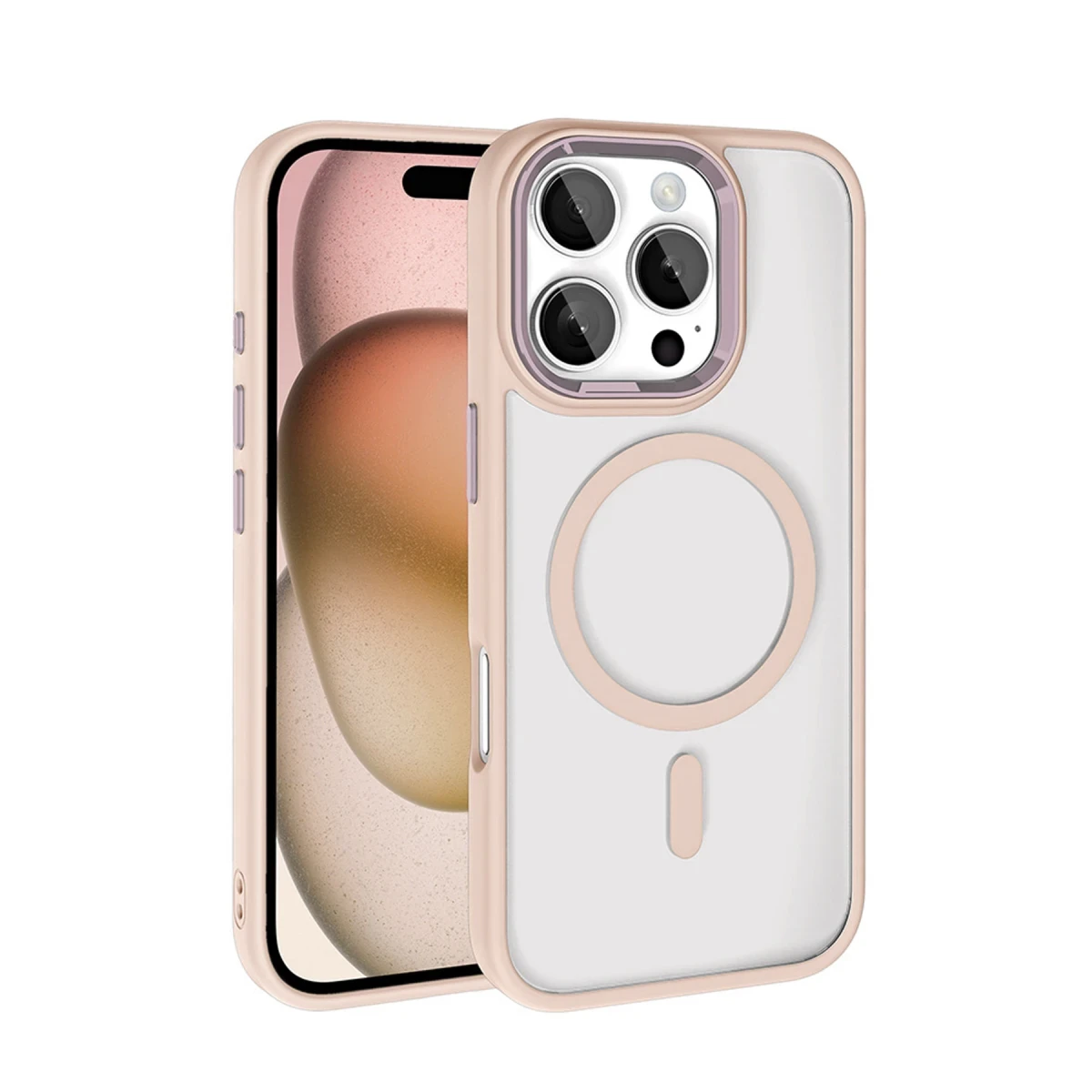 Joko Apple iPhone 16 Pro Max Uyumlu Terea Magsafe Kapak - Pembe