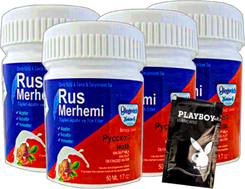 Glegnd Blue Tüylere Krem Rus Merhemi 4 Tane x 50 ml - Hediye Jel