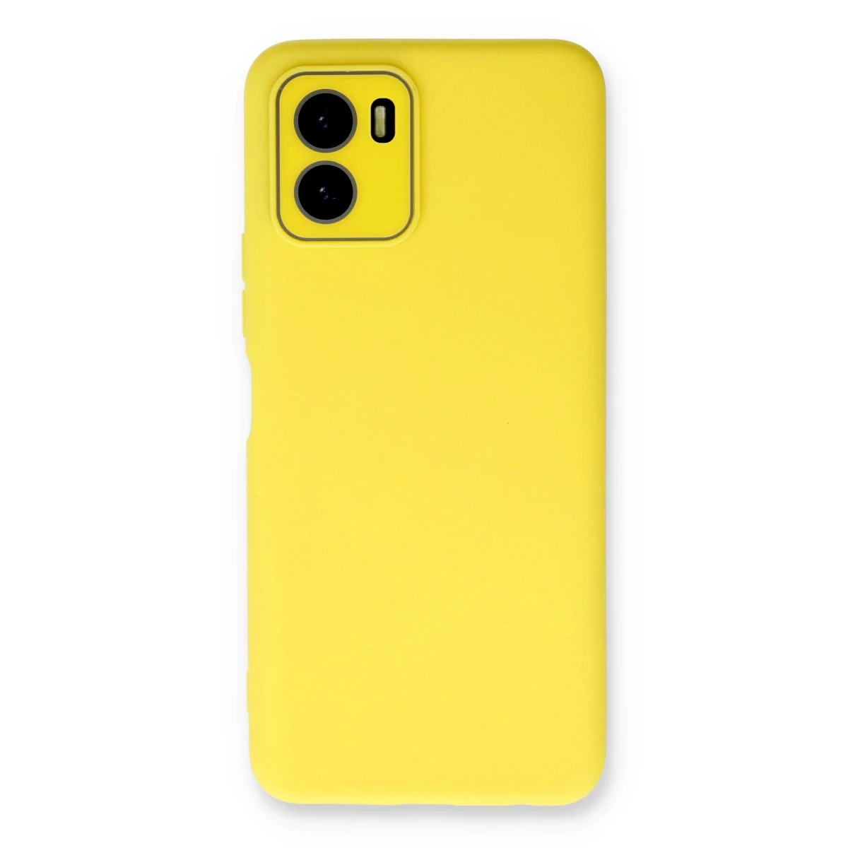 Vivo Y15S Kılıf Lansman Glass Kapak - Sarı