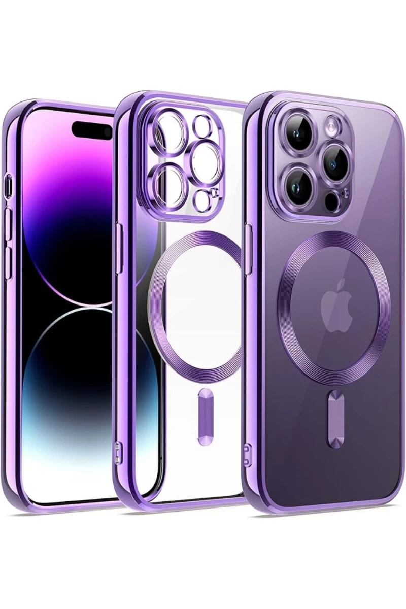 Apple iPhone 12 Pro Uyumlu Kılıf Kross Magneticsafe Kapak - Mor