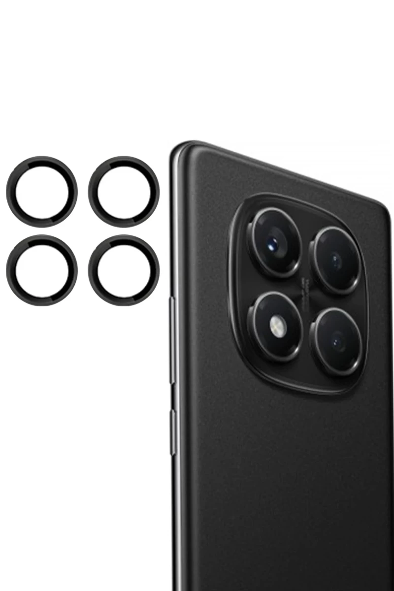 Joko Xiaomi Redmi Note 14 Pro 4G Uyumlu PVD Metal Kamera Lens - Siyah
