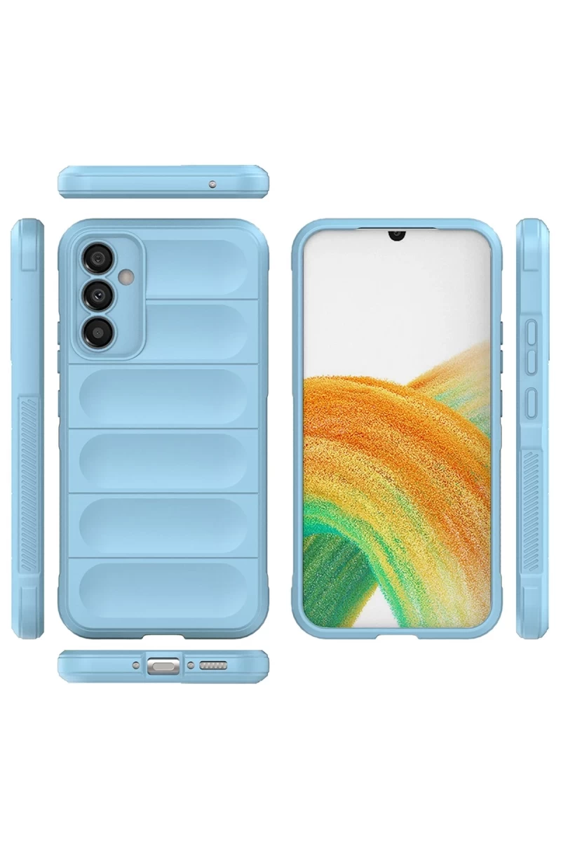 Samsung Galaxy M34 5G Uyumlu Kılıf Optimum Silikon - Sky Blue