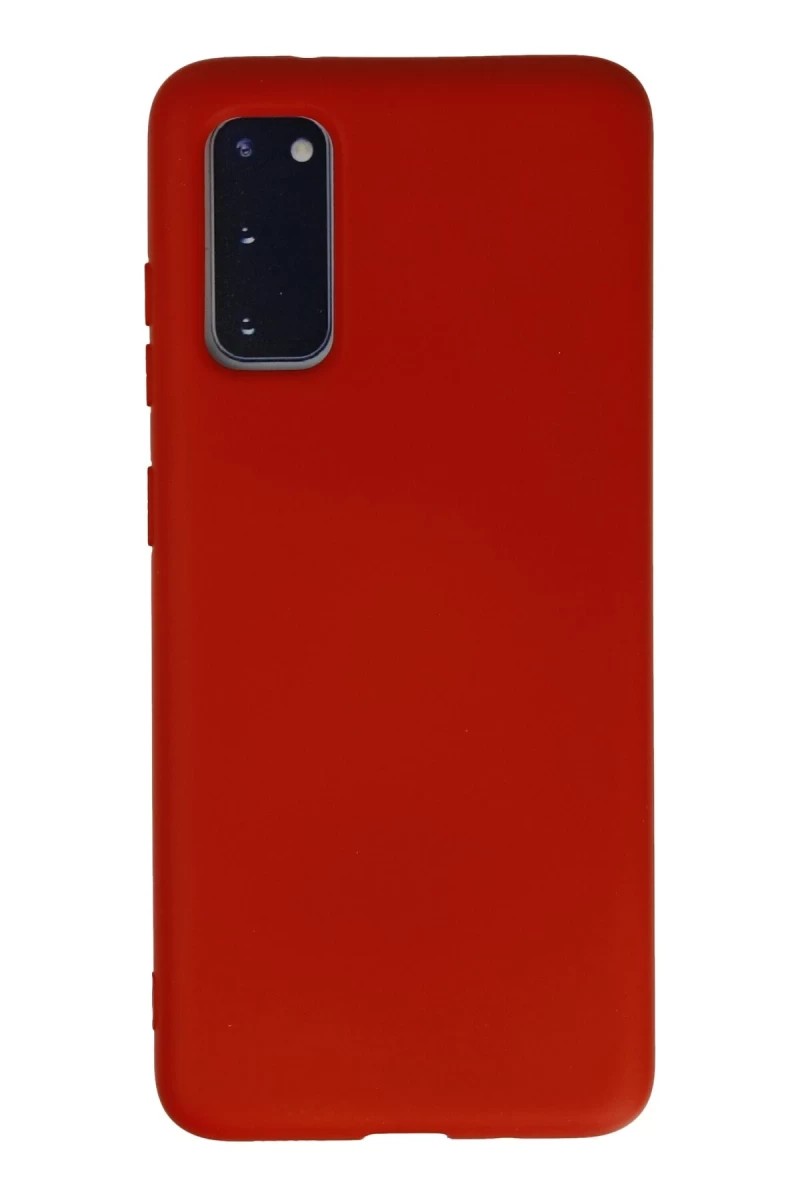Samsung Galaxy S20 Uyumlu Kılıf Nano içi Kadife Silikon - Kırmızı