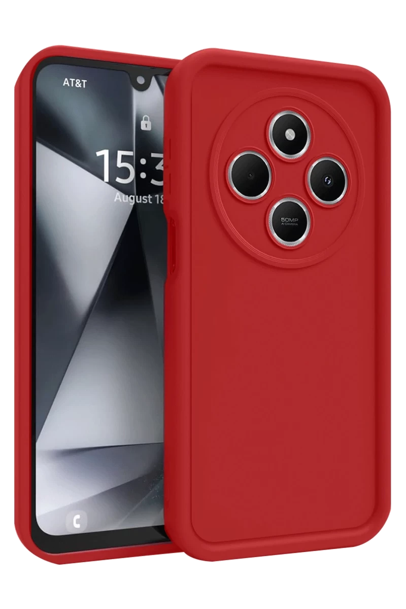 Xiaomi Redmi 14C Uyumlu Kılıf Viera Silikon - Kırmızı