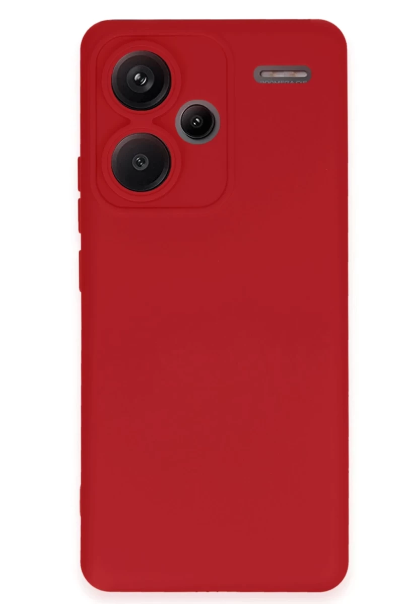 Xiaomi Redmi Note 13 Pro Plus Uyumlu Kılıf Nano içi Kadife Silikon - Kırmızı