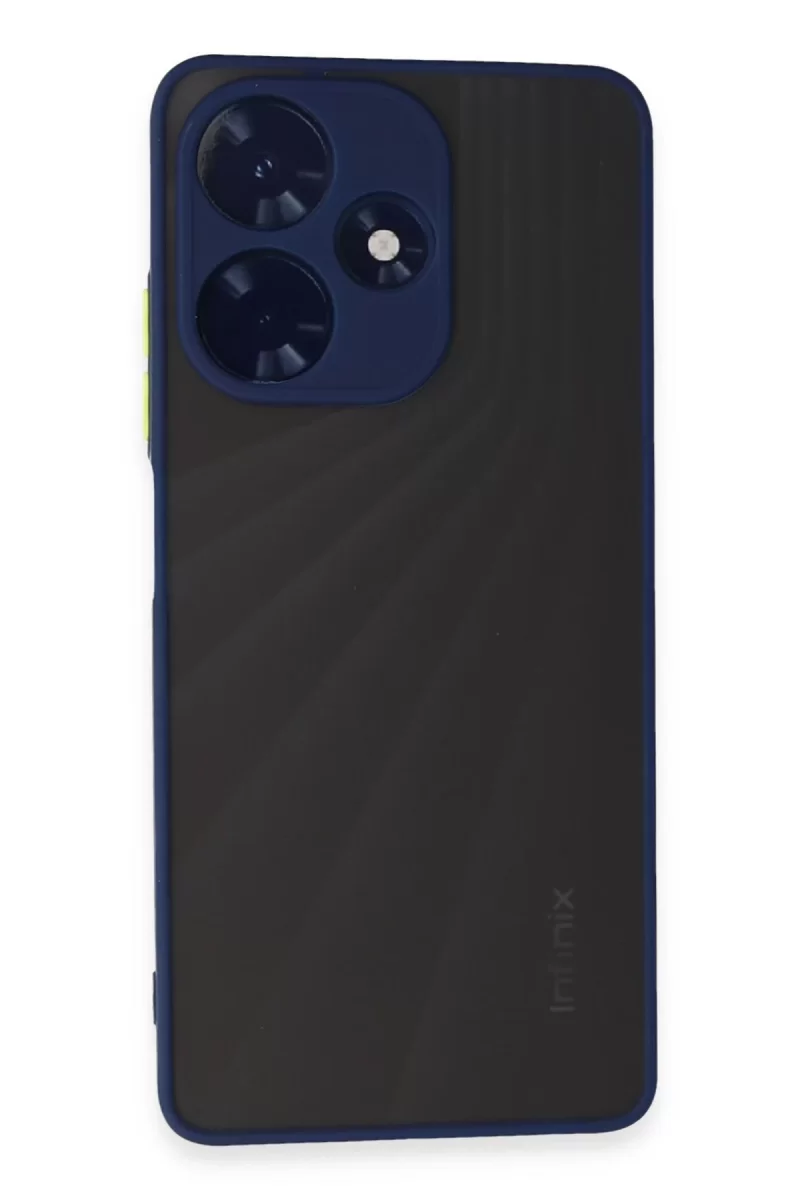 İnfinix Hot 30 4G Uyumlu Kılıf Montreal Silikon Kapak - Lacivert