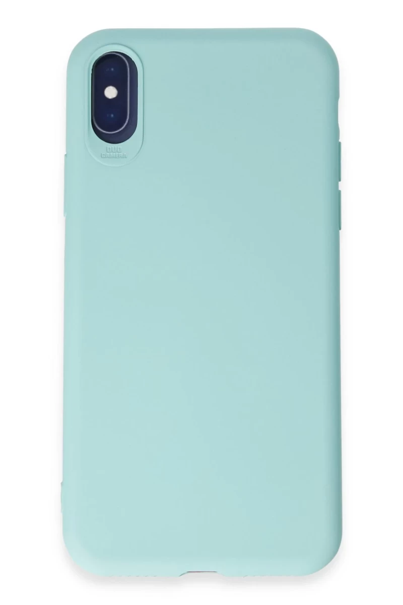 Apple iPhone X Uyumlu Kılıf First Silikon - Turkuaz