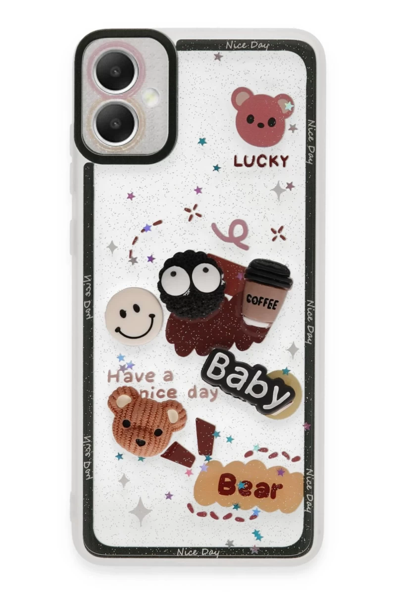 Samsung Galaxy A05 Uyumlu Kılıf Sweet Desenli Silikon Kapak - Sarı